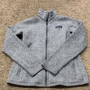 Patagonia Heather Gray Full-Zip Fleece Jacket